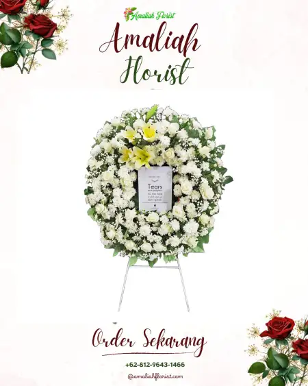 Krans Bunga Duka Tempat Akad Nikah Cibinong